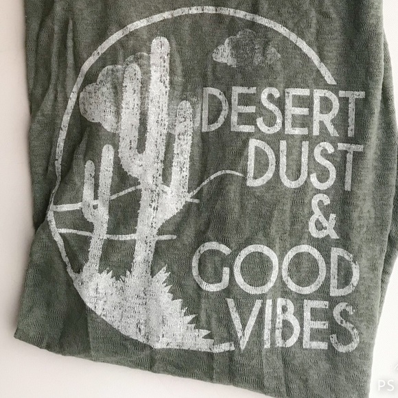 SURF GYPSY Oversized Slub Green Graphic Tee - Picture 3 of 7